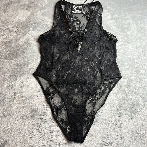 NWT Killstar Desert Rose Lace Bodysuit Black Size Medium - Picture 7 of 11
